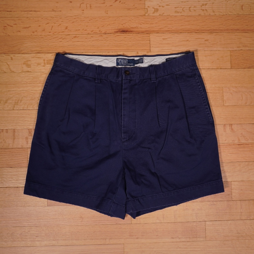 Polo Ralph Lauren Blue Chino Shorts Size 32 Cotton Brand New